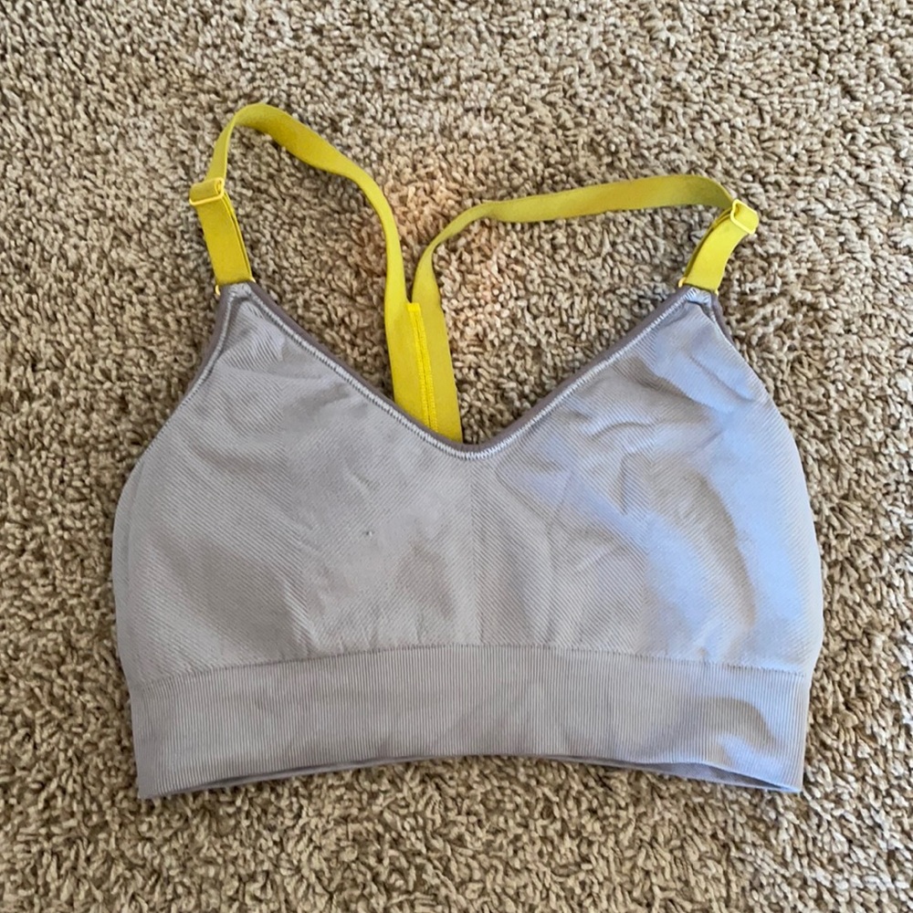 Grey adidas sports bra